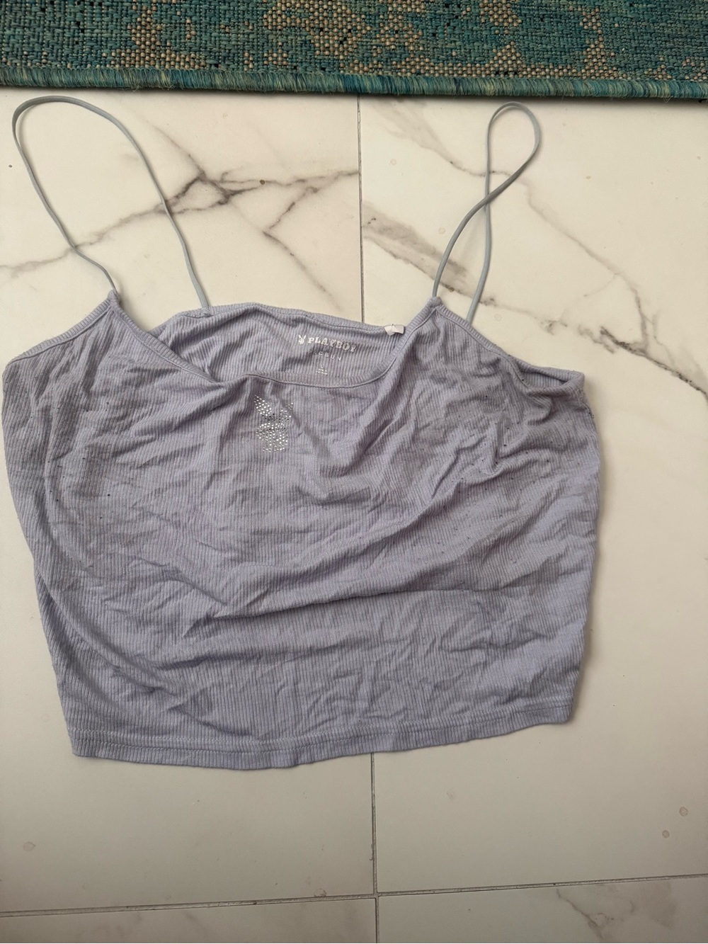 PacSun Lavender Ribbed Cropped Spaghetti Strap Tank